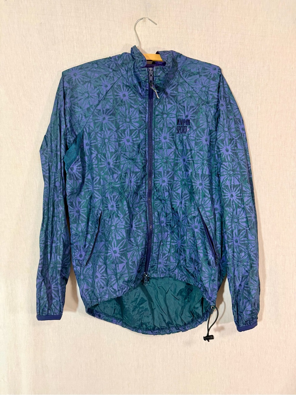 Vintage 90’s In Sport illumi-nite S Blue-Green reflective Windbreaker Jacket